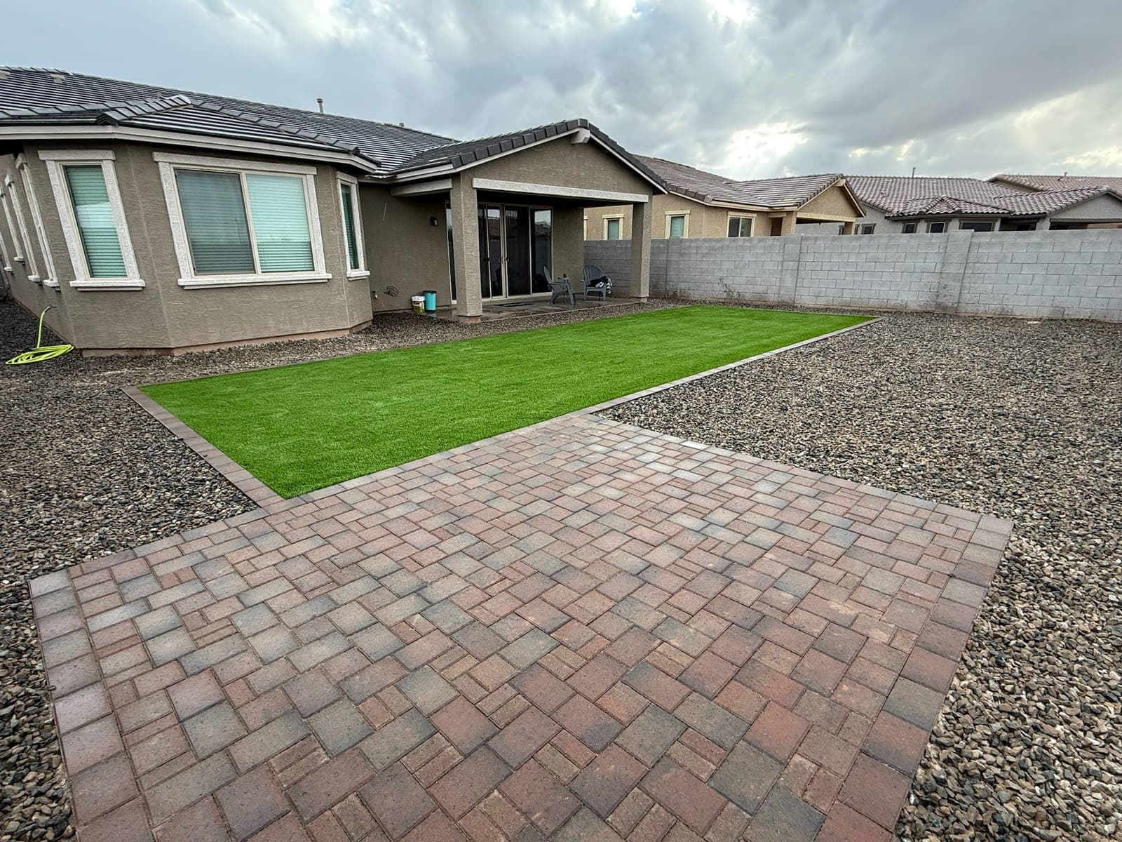 Backyard Retreat — Pavers, Gravel, Artificial Turf in the Phoenix Valley, Arizona